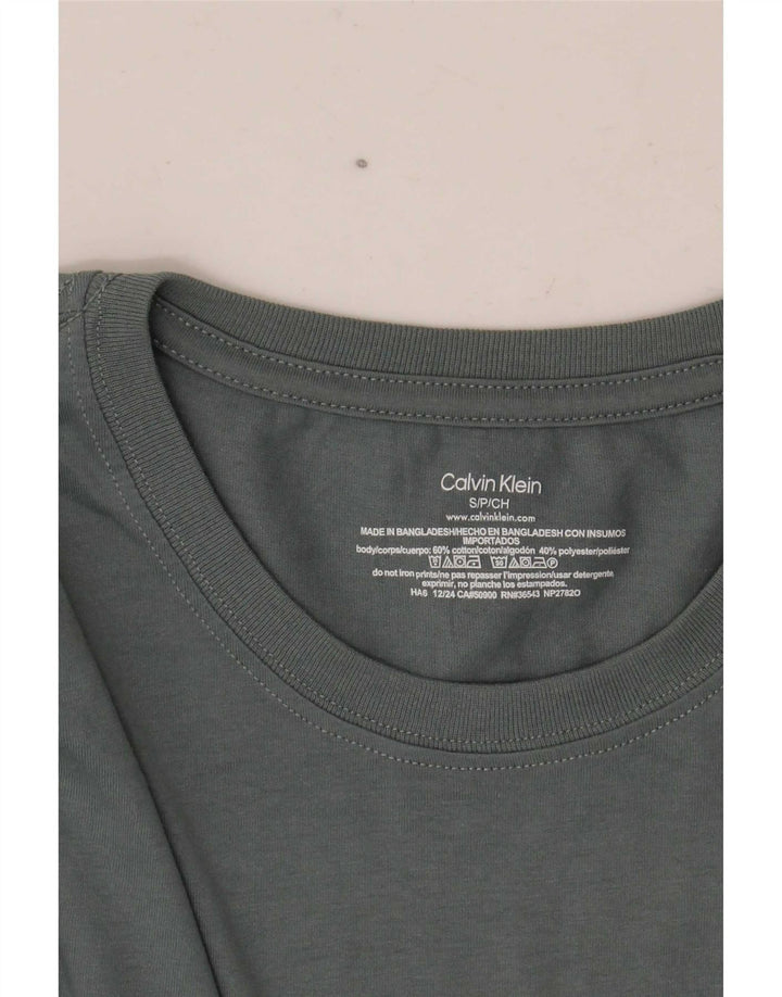 Calvin Klein Herre grafisk T-shirt Top Lille grå bomuld
