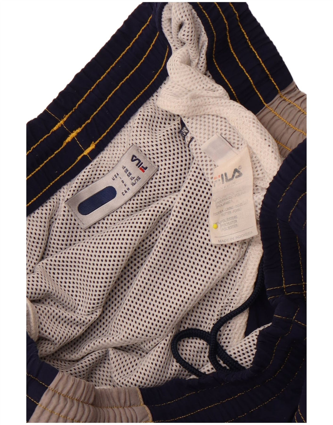 Fila Herre Cargo svømmeshorts XL Navy Blue Colourblock Polyamid