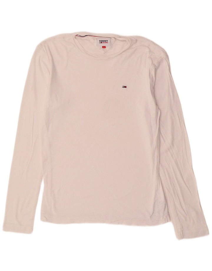 Tommy Hilfiger Herre Top Langærmet Medium Hvid Bomuld