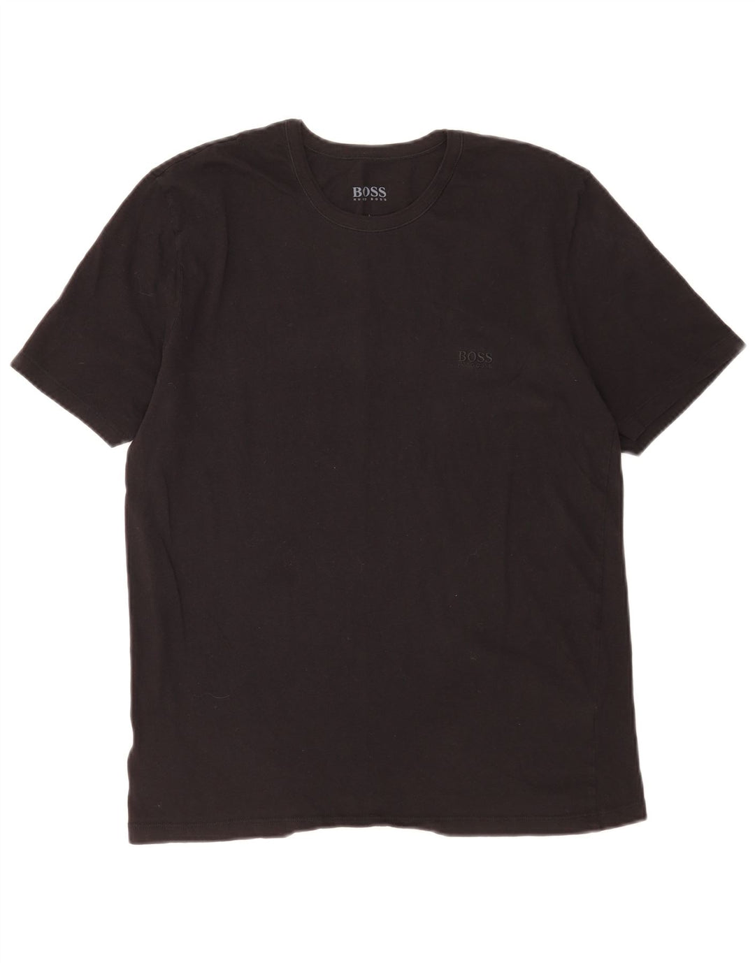 Hugo Boss Herre T-Shirt Top Stor Sort Bomuld