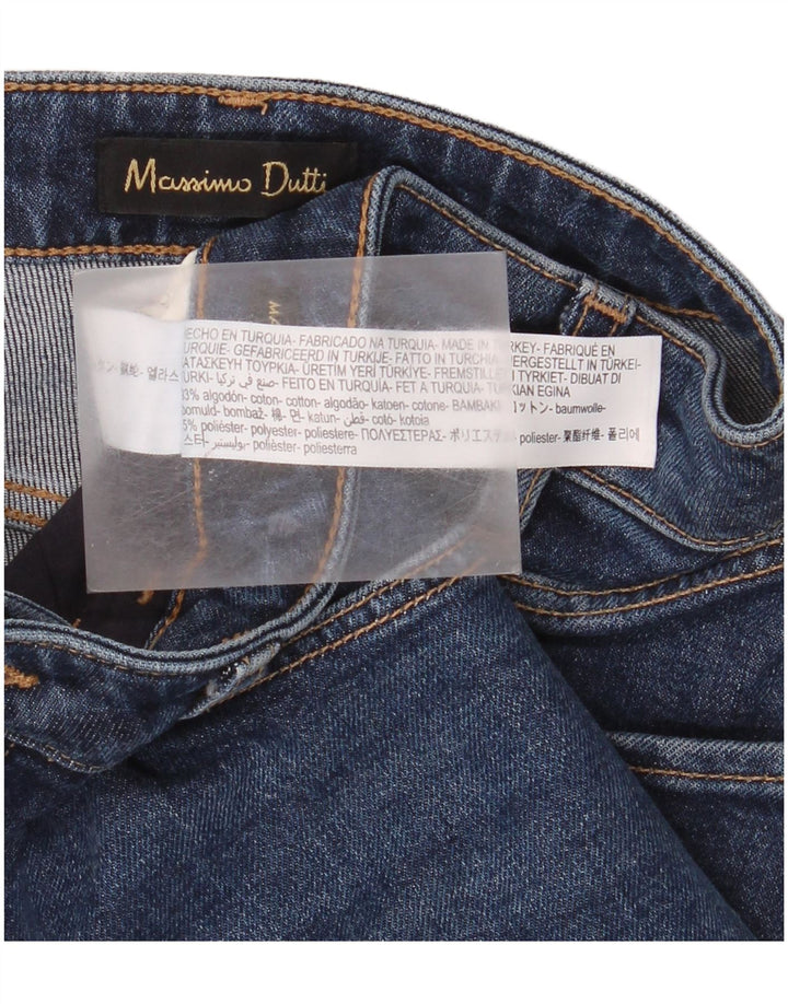 Massimo Dutti Dame Slim Jeans EU 40 Medium W30 L30 Blå Bomuld