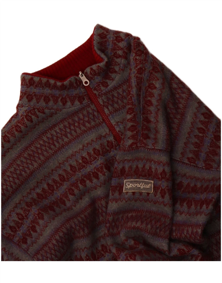 SPORTFUL Mens Cardigan Sweater IT 48 Medium Multicoloured Fair Isle