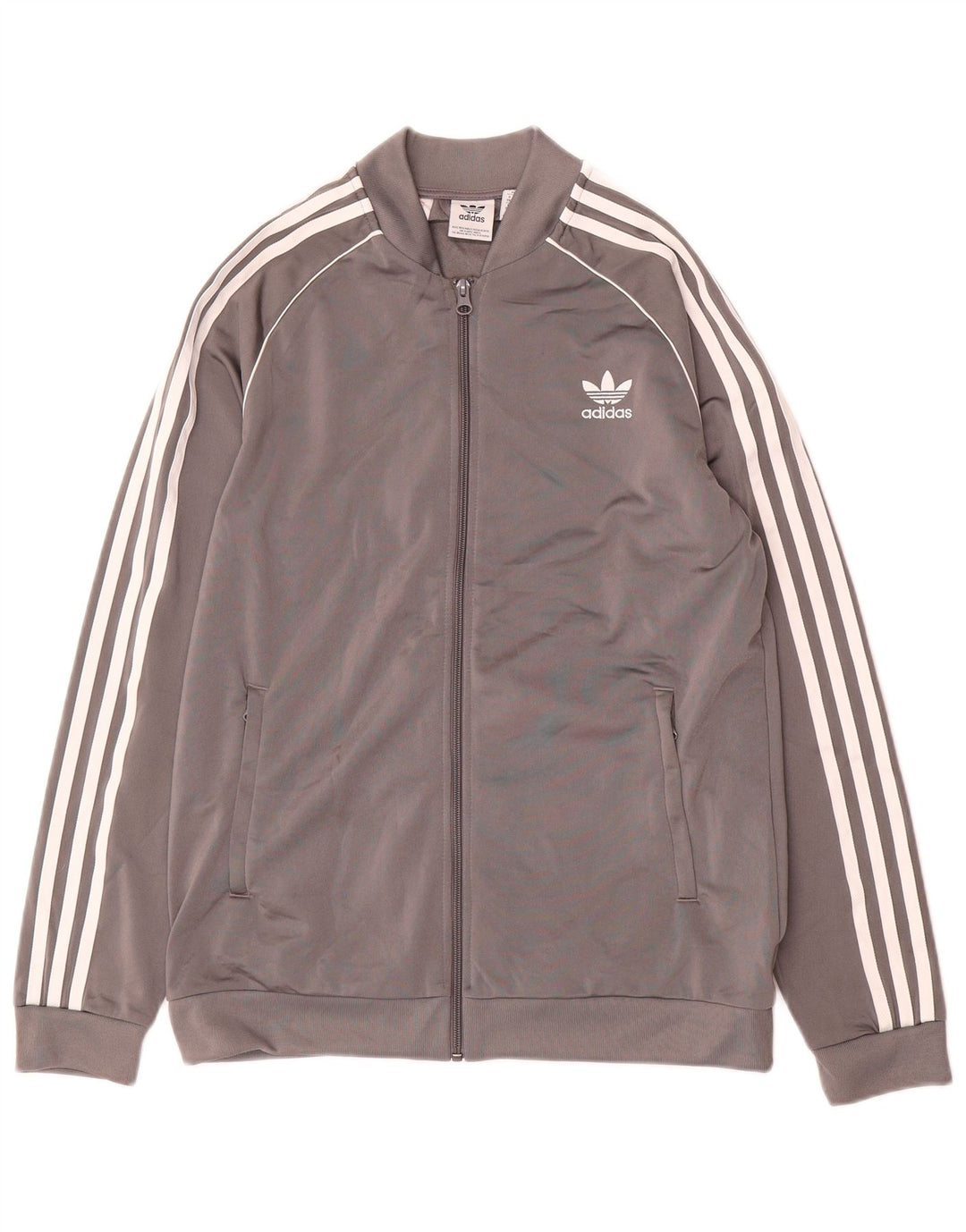 Adidas Drenge Træningsdragt Topjakke 15-16 År Grå Polyester