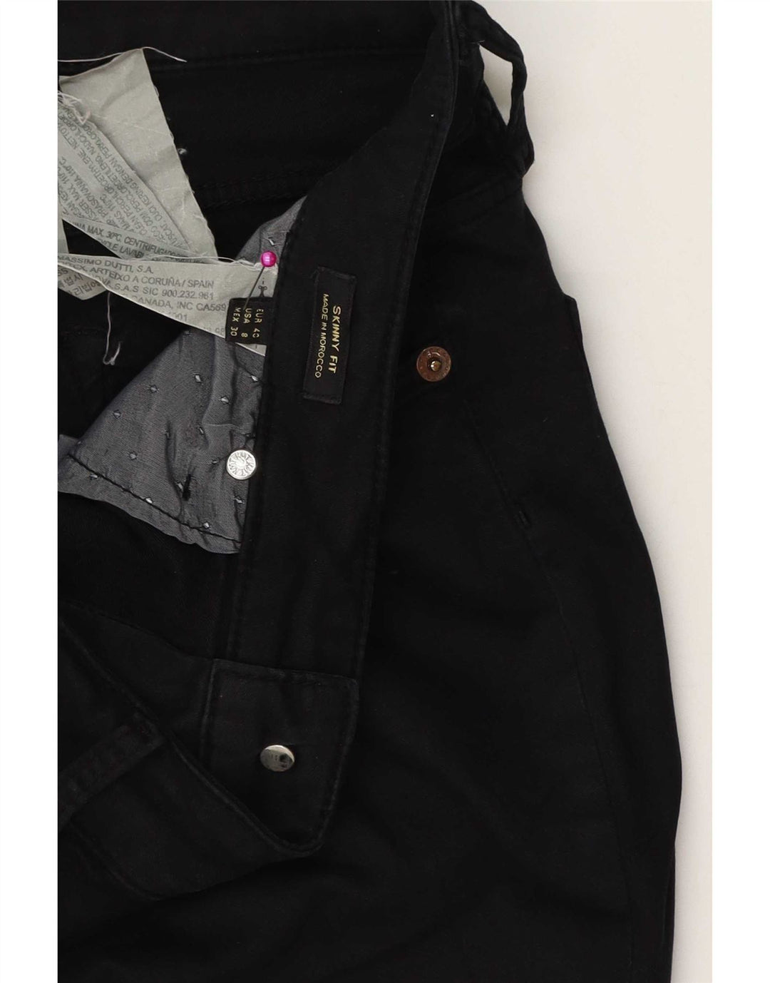 Massimo Dutti Dame Skinny Jeans EU 40 Medium W30 L29 Sort Bomuld