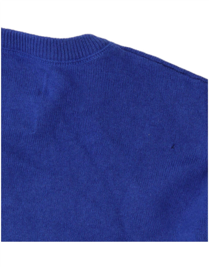 Marks & Spencer Herre sweater med rund hals, stor blå uld