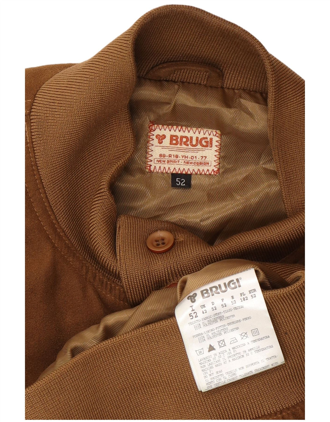 Brugi Bomberjakke til mænd IT 52 XL Beige Polyester
