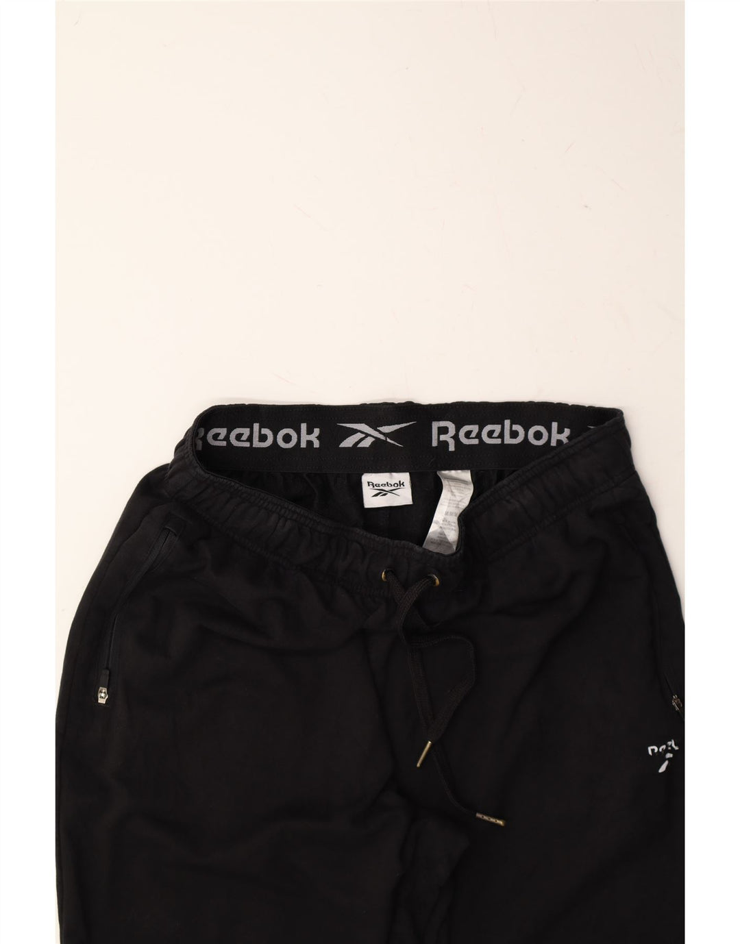 REEBOK Womens Tracksuit Trousers Joggers UK 14 Medium  Black Cotton Vintage Reebok and Second-Hand Reebok from Messina Hembry 