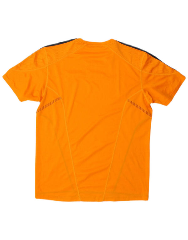 Adidas Herre T-Shirt Top Medium Orange Colourblock