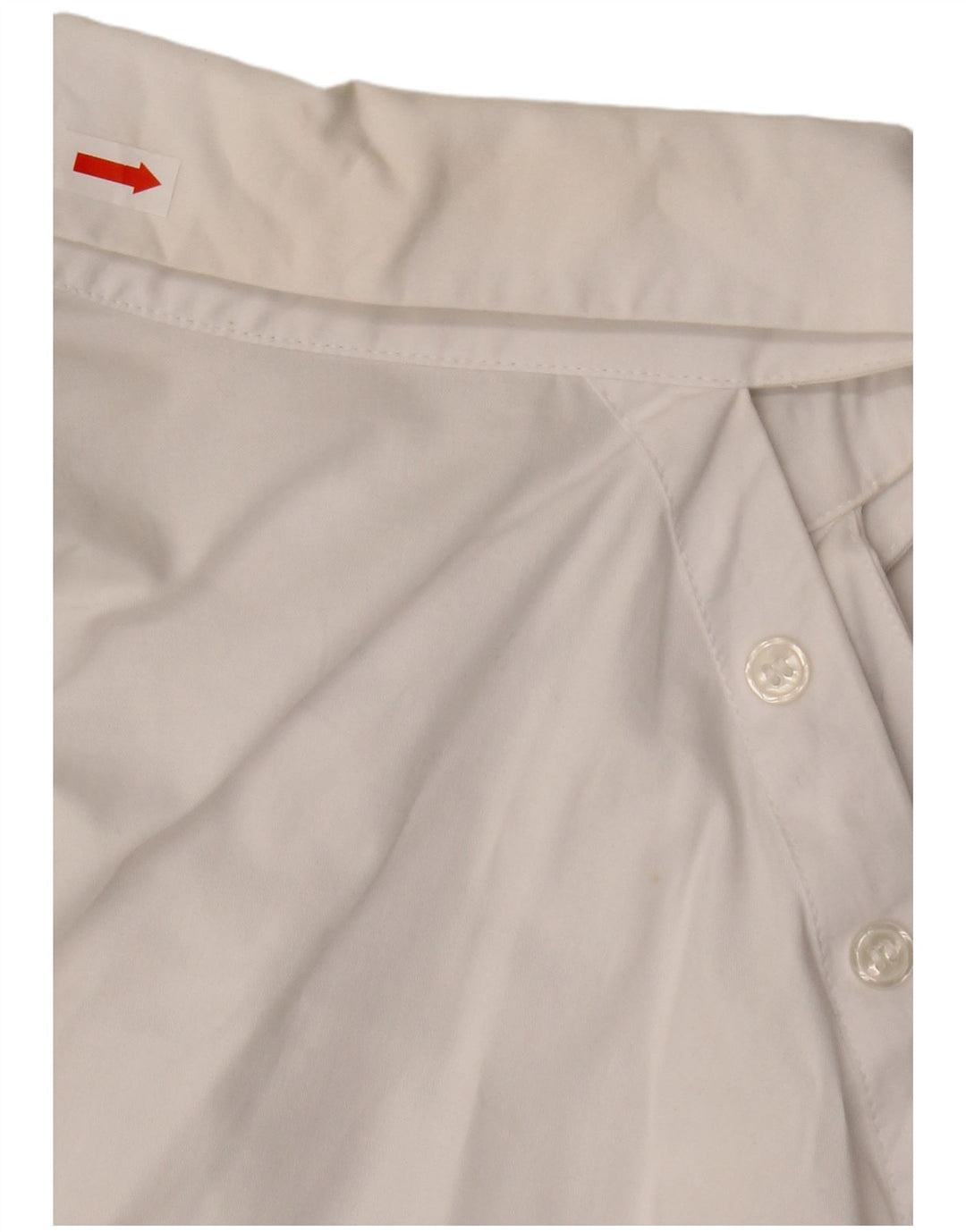 Zara Womens Oversized Crop Shirt Bluse UK 10 Small White Bomuld