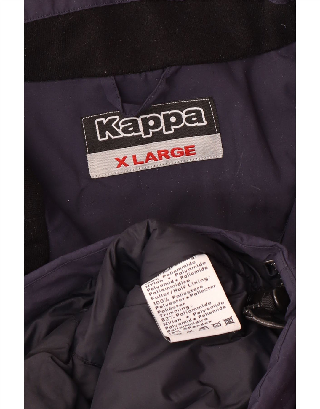 Kappa Herre Windbreaker Jacket UK 42 XL Navy Blue Polyamide
