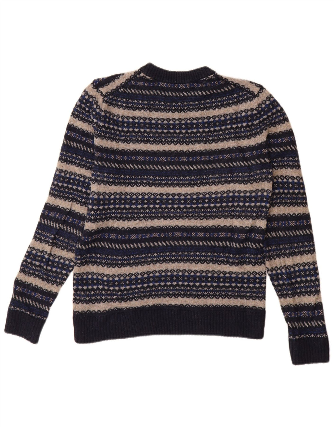 Marks & Spencer Herre sweater med rund hals, lille marineblå stribet