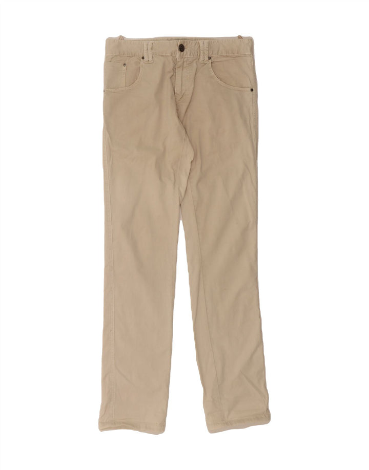 GAUDI Womens Straight Casual Trousers IT 44 Medium W30 L34 Off White Vintage Gaudi and Second-Hand Gaudi from Messina Hembry 