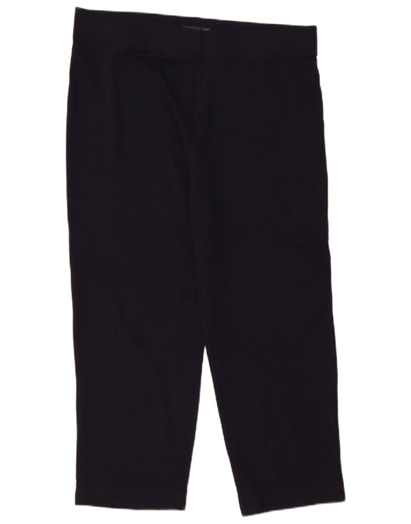 Marks & Spencer Womens Crop træningsdragt bukser UK 18 XL marineblå bomuld