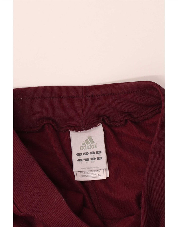 Adidas Dame træningsdragt Bukser Joggers UK 16 Large Maroon Polyester
