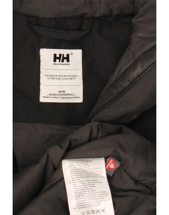 Helly Hansen Dame Hooded Windbreaker Coat UK 14 Medium Black Polyester