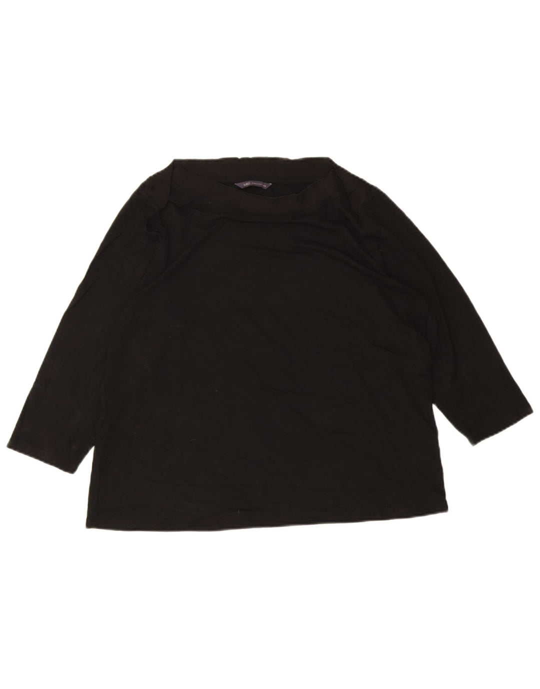 Marks & Spencer Dame Top 3/4 ærmer UK 18 XL Sort Viscose