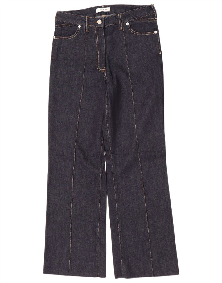 Lacoste Dame Bootcut Jeans Størrelse 36 Small W28 L29 Marineblå Bomuld