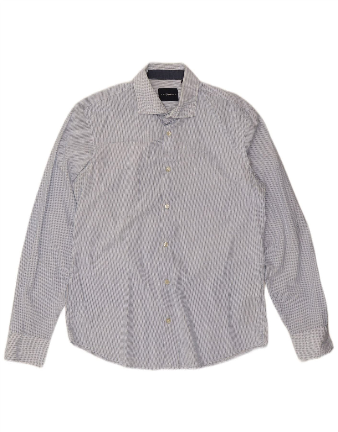 Gas Herreskjorte Stor blåplettet bomuld