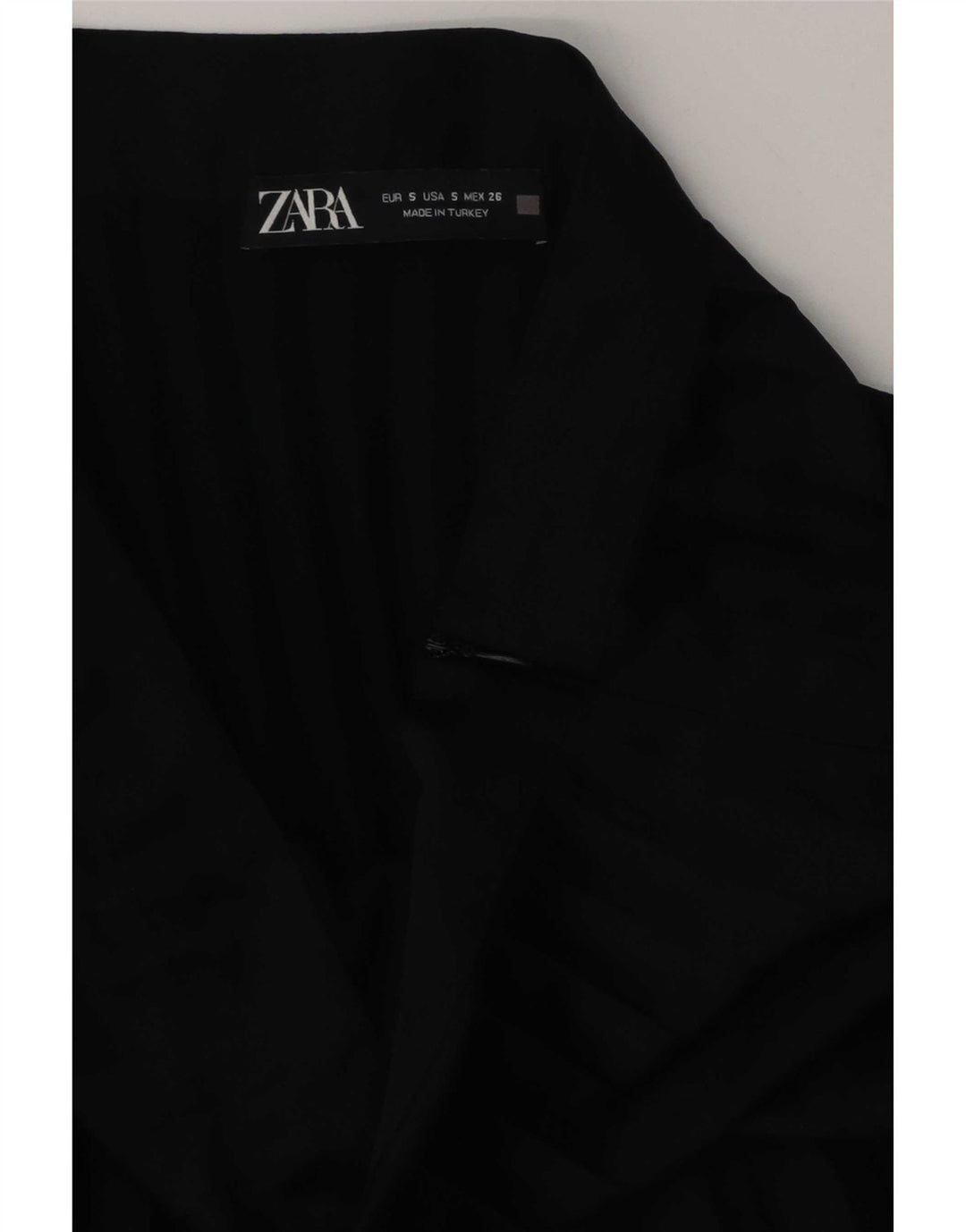 Zara Kvinder plisseret A-line nederdel Small W26 Sort