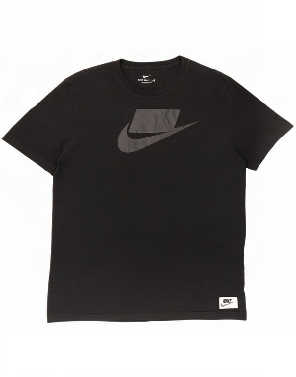 Nike grafisk T-shirt top til mænd, stor sort bomuld