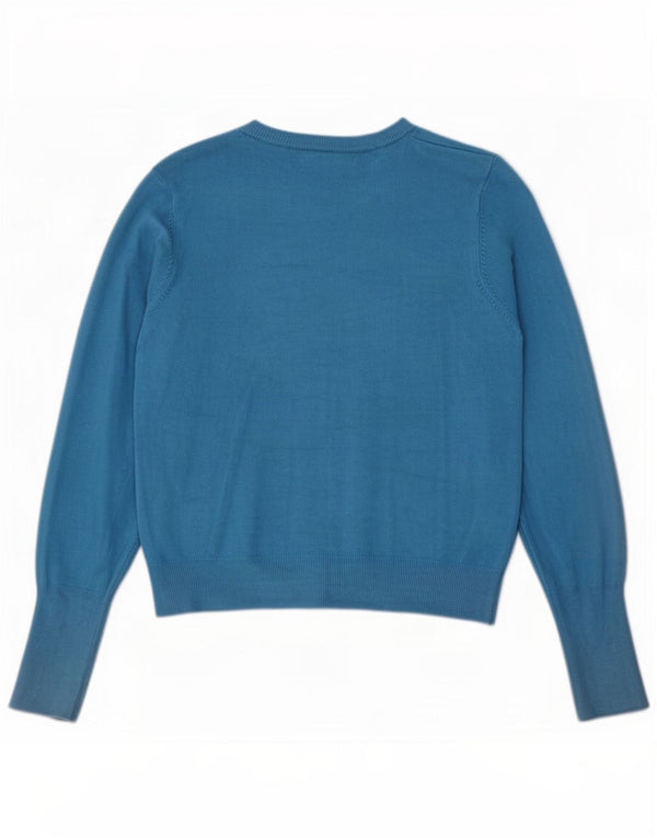 Marks & Spencer Dame Crop Cardigan Sweater UK 10 Small Turkis Viscose