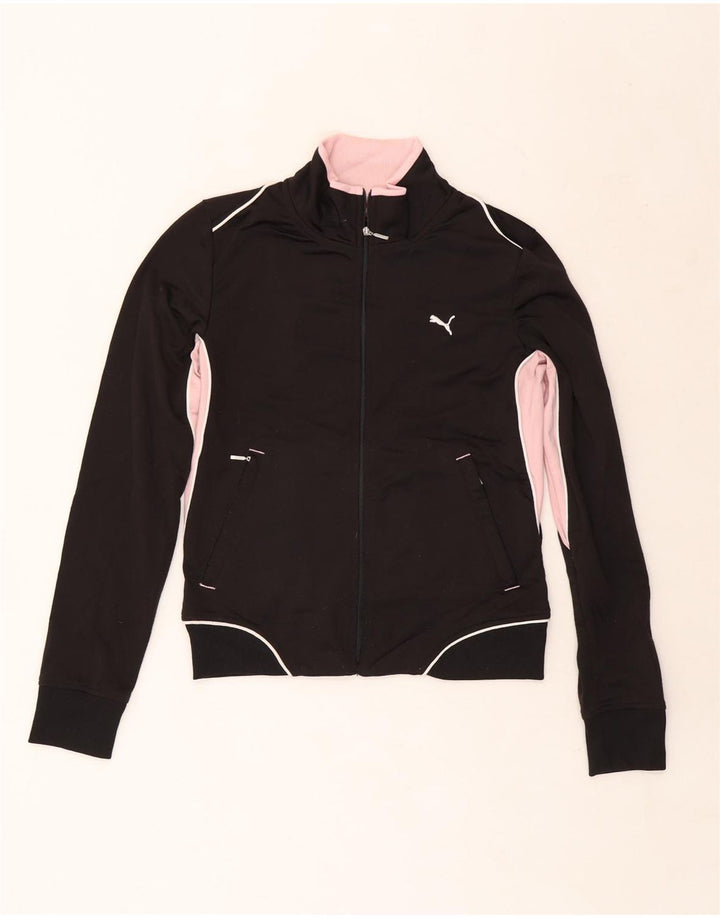 Puma Womens Crop træningsdragt topjakke UK 10 Small Black Colourblock