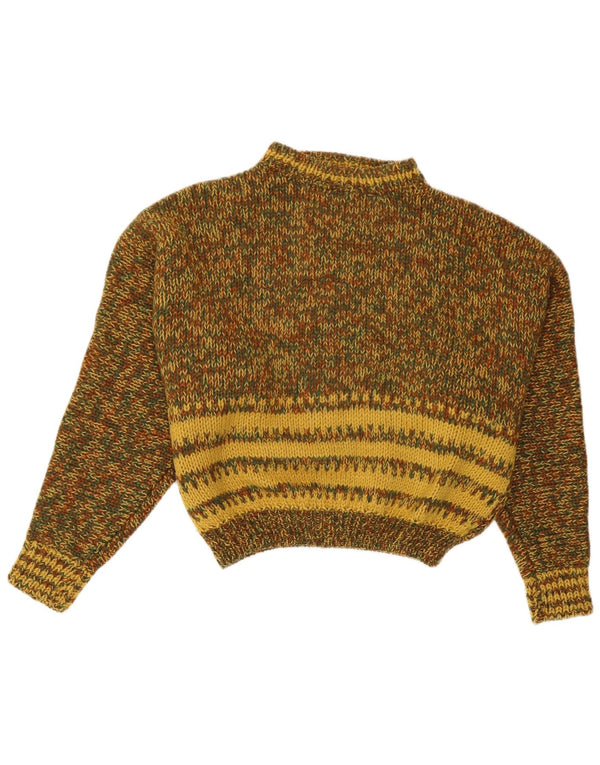 Vintage Dame Turtle Neck Jumper Sweater UK 12 Medium Khaki