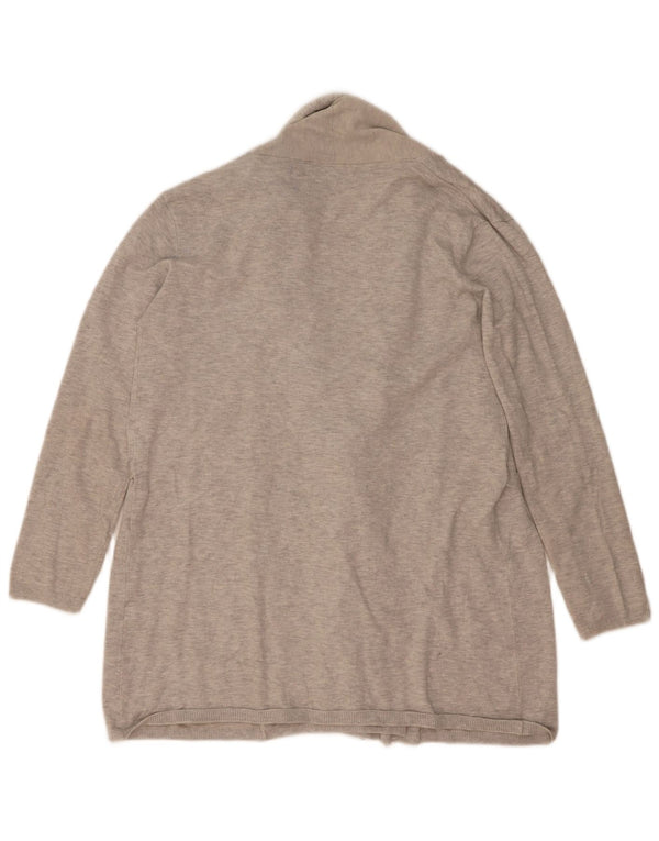 Zara Dame Cardigan Sweater UK 14 Medium Grey Flecked Viscose