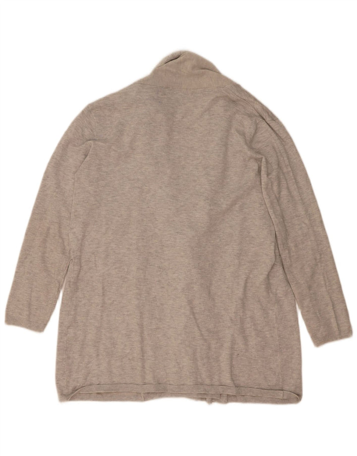 Zara Dame Cardigan Sweater UK 14 Medium Grey Flecked Viscose