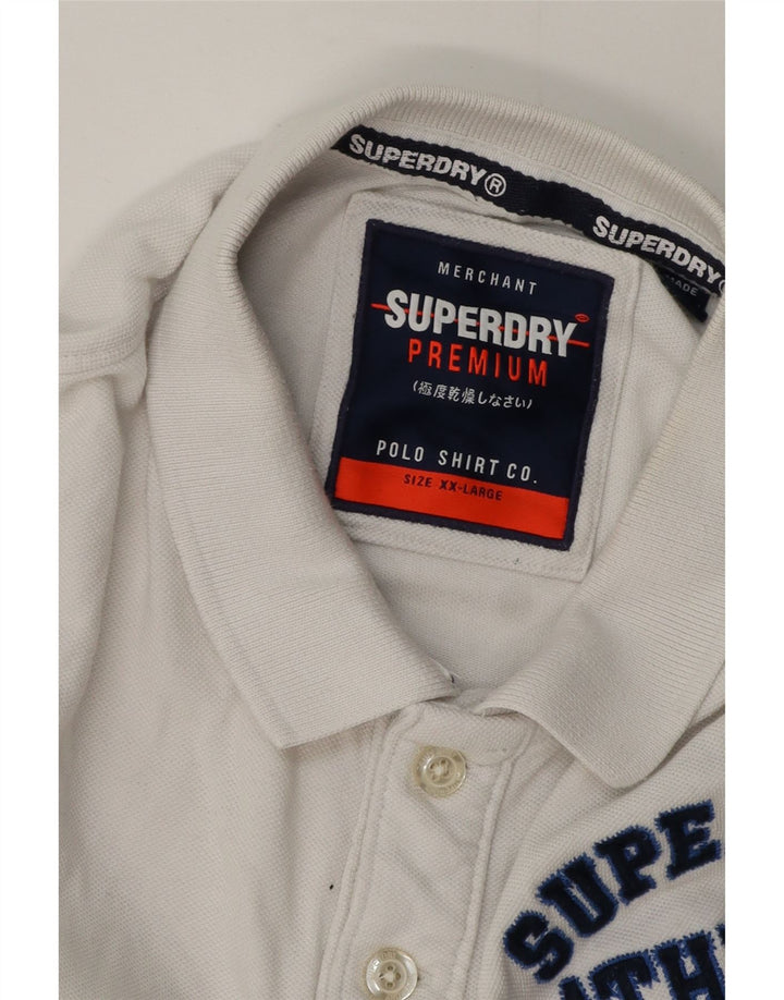 Superdry Grafisk Polo Shirt til mænd 2XL Hvid