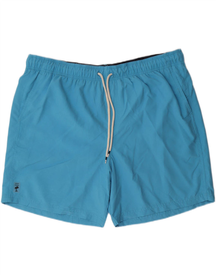 MARKS & SPENCER Mens Swimming Shorts 2XL Blue Polyester