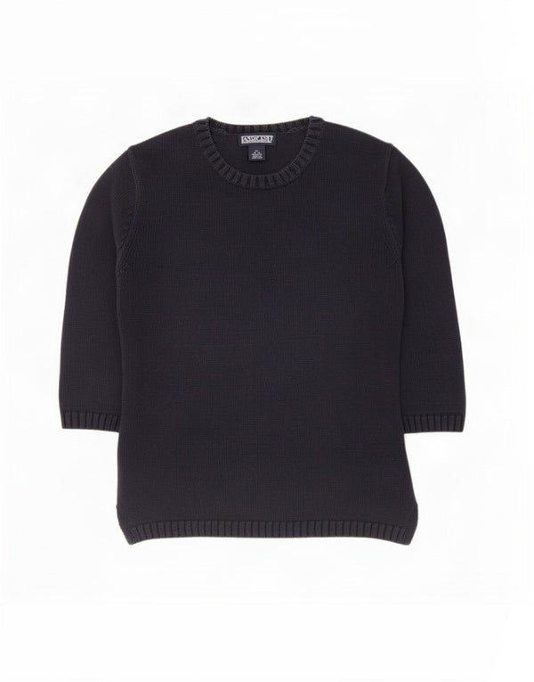 Lands End Boys Boat Neck Jumper Sweater 10-11 År Medium Navy Blue