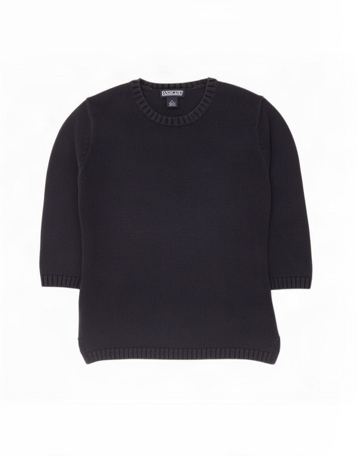 Lands End Boys Boat Neck Jumper Sweater 10-11 År Medium Navy Blue