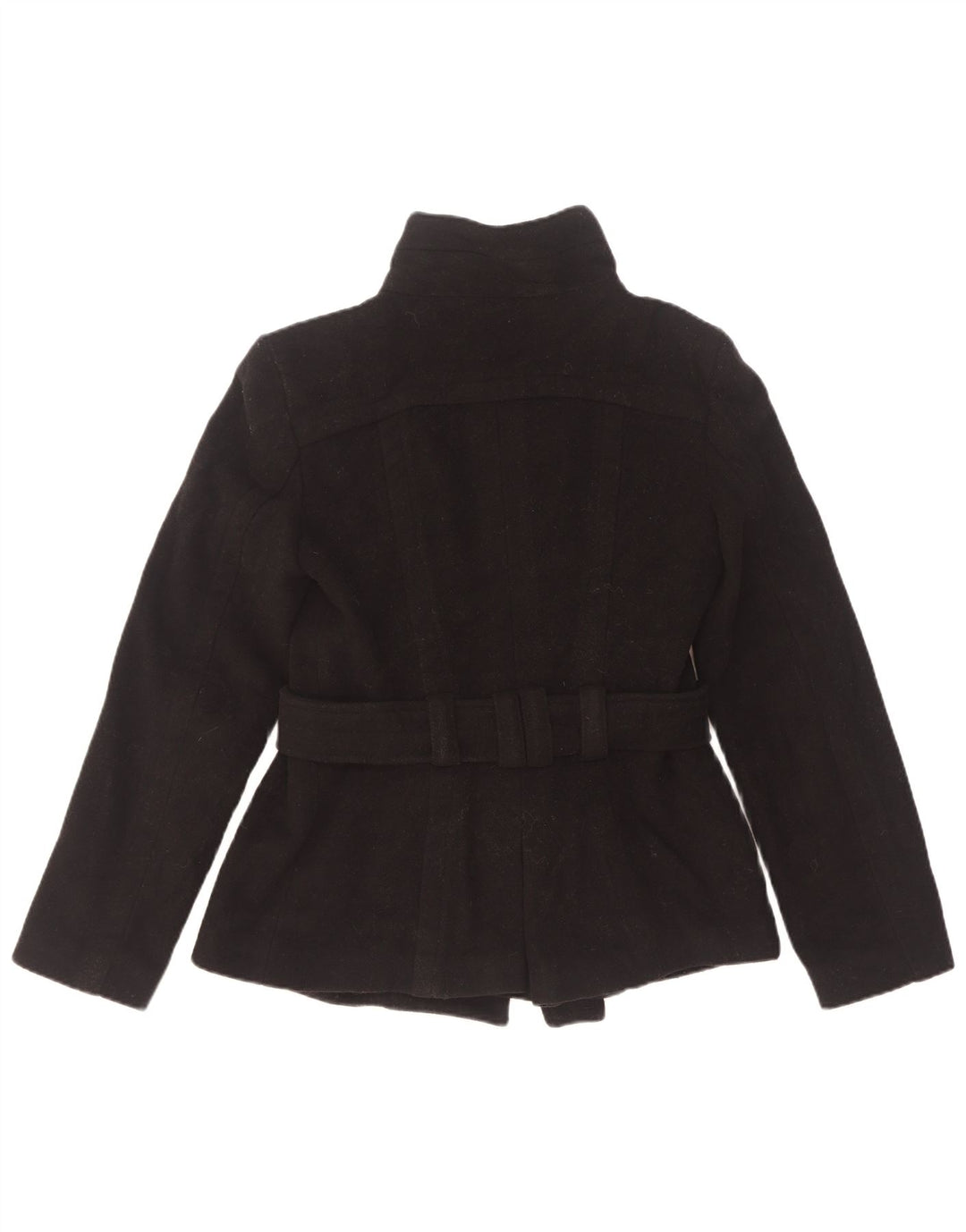 Zara Womens Pea Coat UK 6 XS Sort Uld