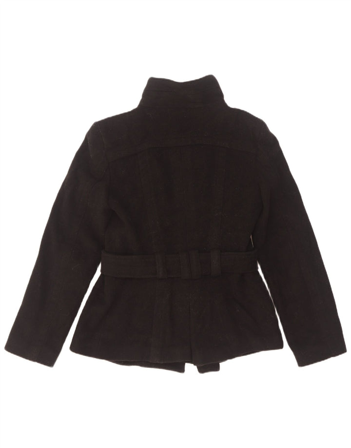 Zara Womens Pea Coat UK 6 XS Sort Uld
