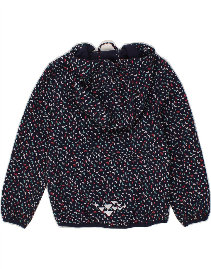 NORTHVILLE Girls Abstract Pattern Windbreaker Jacket 5-6 Years Navy Blue Vintage Northville and Second-Hand Northville from Messina Hembry 