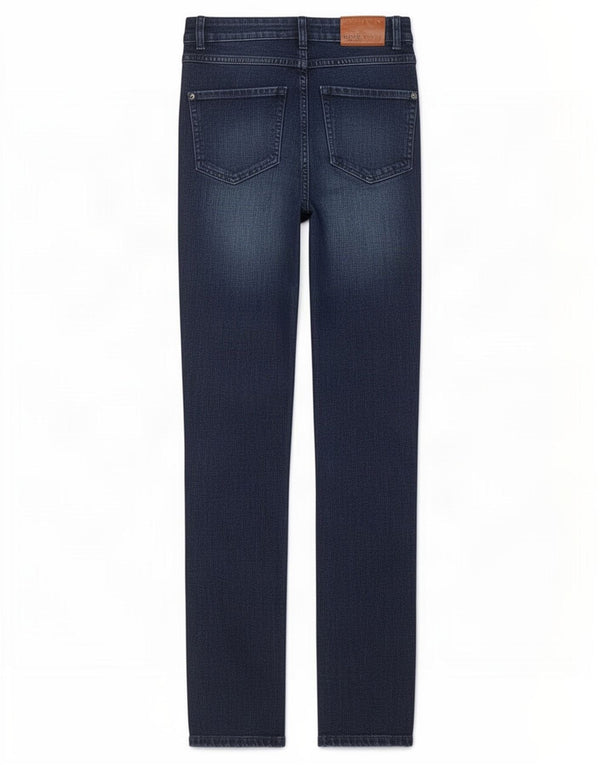 Zara Dame High Rise Slim Jeans EU 36 XS W26 L31 Marineblå