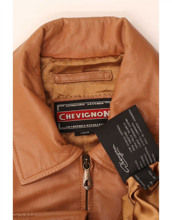 Chevignon Herre Læderjakke UK 38 Medium Brun