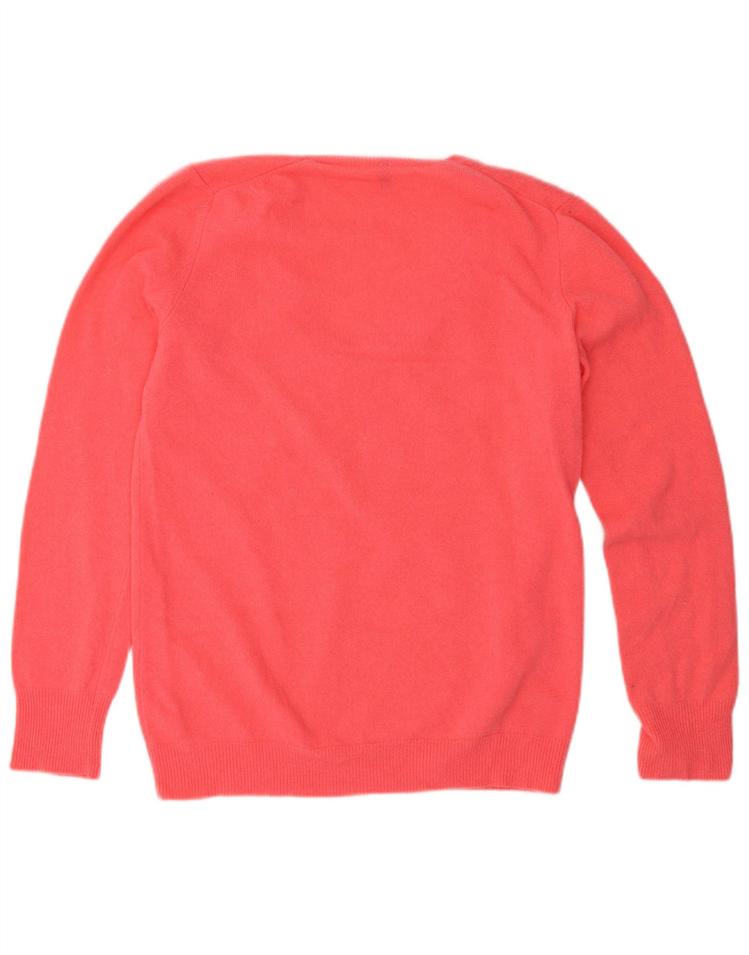 Benetton Dame V-hals sweater UK 12 Medium Pink