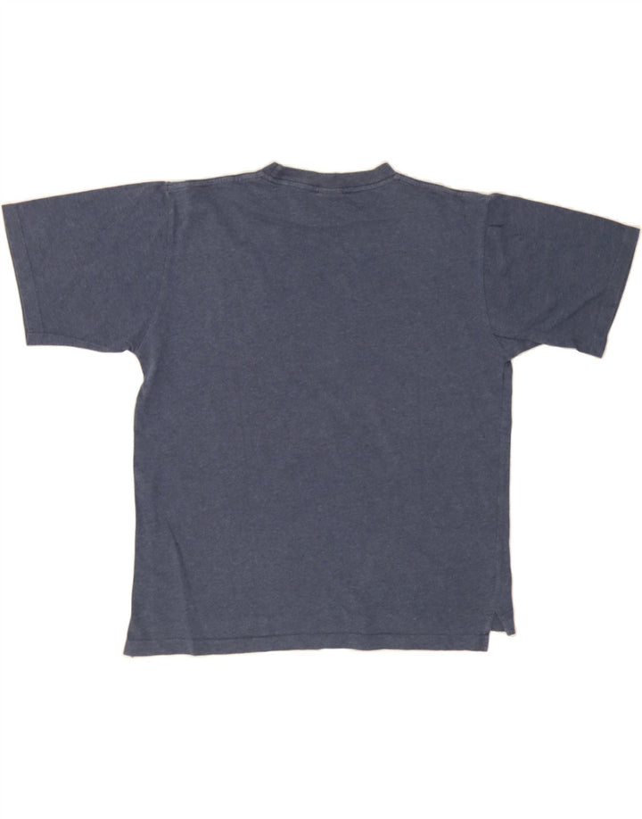 ASICS Mens T-Shirt Top Small Navy Blue Cotton Vintage Asics and Second-Hand Asics from Messina Hembry 
