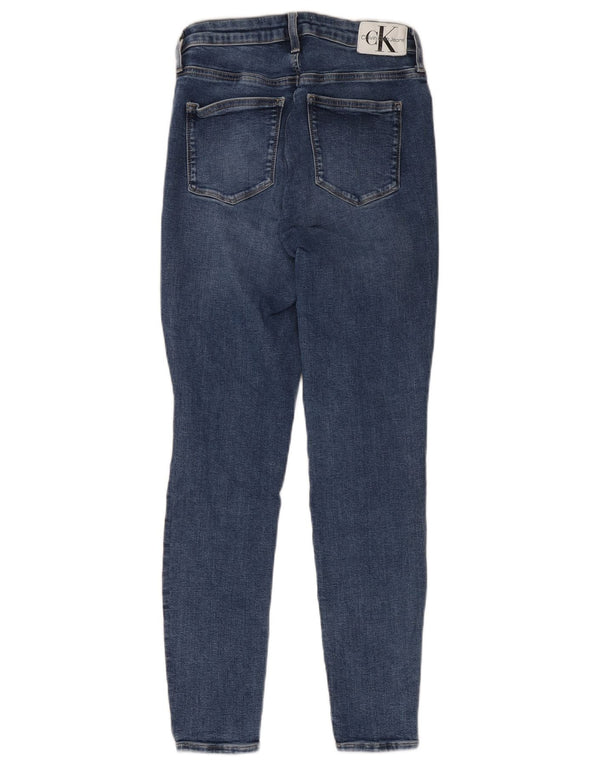 Calvin Klein Womens Crop High Rise Skinny Jeans W30 L26 Blå Bomuld