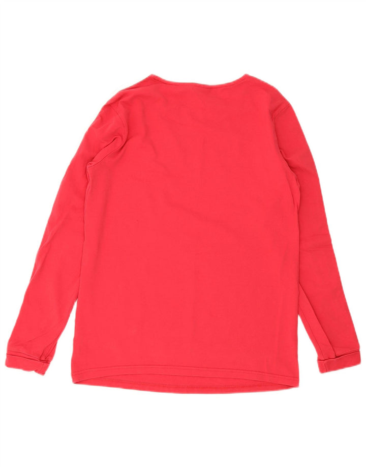 Adidas Dame Top Langærmet UK 10 Lille Rød Colourblock