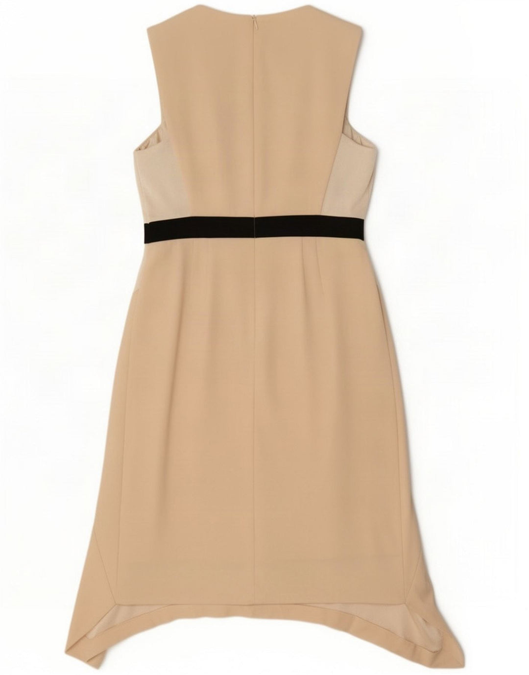 Phase Eight Dame Asymmetrisk Kjole UK 14 Medium Beige Colourblock