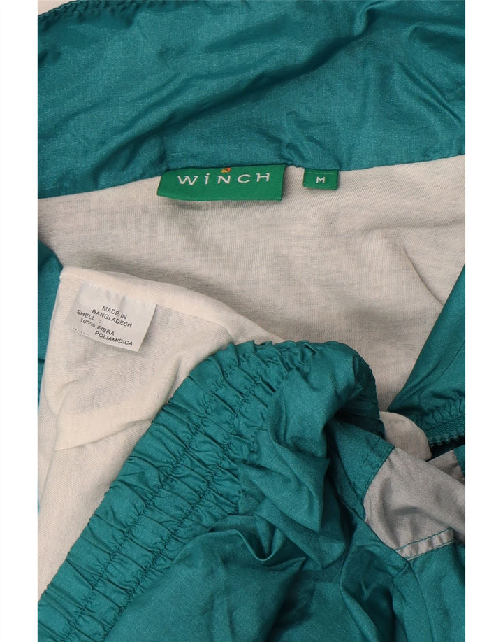 Vintage træningsdragt til mænd Topjakke Medium Grøn Colourblock Polyamid