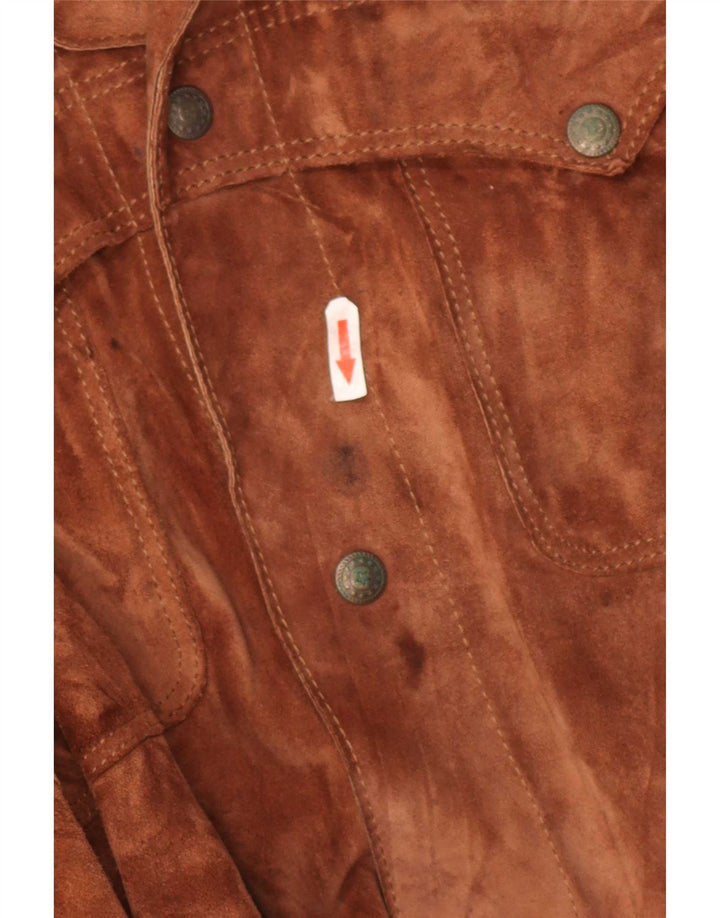 Vintage herre ruskindsjakke UK 38 Medium Brown