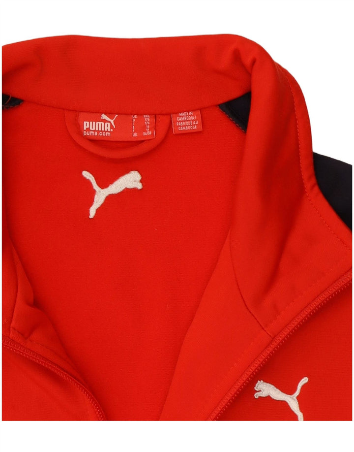 Puma Træningsdragt Topjakke til drenge 15-16 år Rød Colourblock Polyester