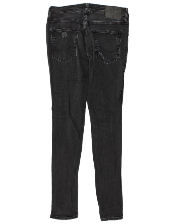 Jack & Jones Herre Liam Distressed Skinny Jeans W31 L32 Sort Bomuld