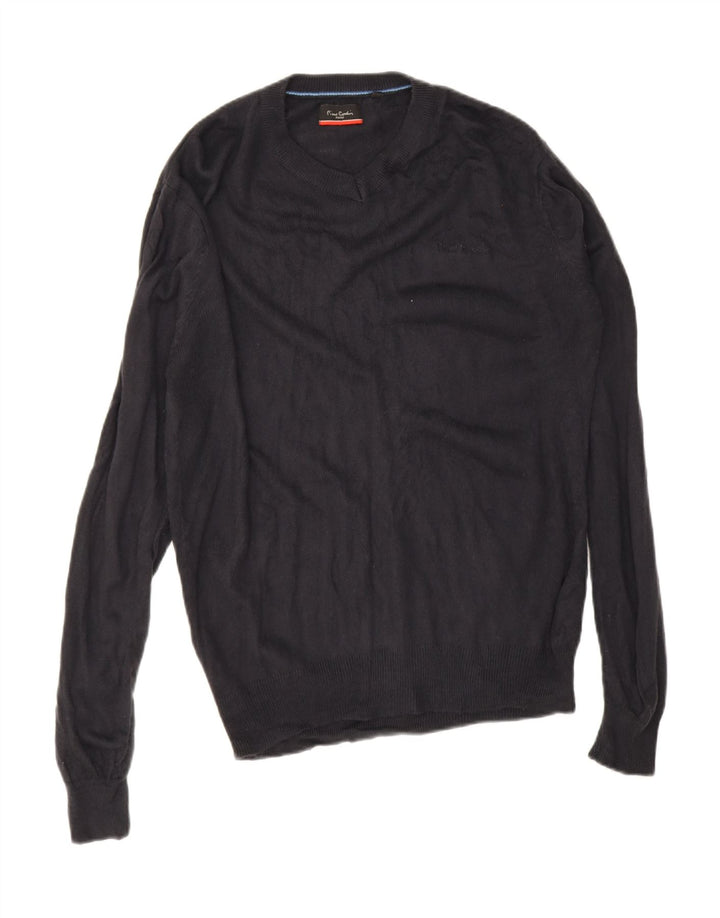 Pierre Cardin Herre V-hals sweater Medium Marineblå Akryl