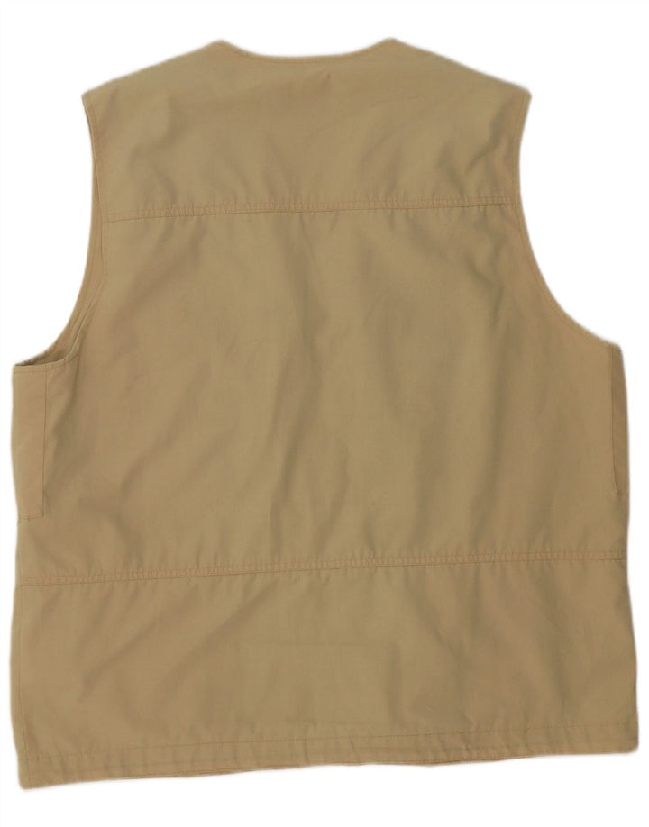 Brugi Herre Utility Gilet UK 40 Large Khaki Polyester