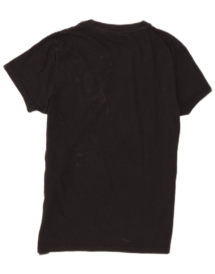 Levi's Dame T-Shirt Top UK 10 Lille Sort Bomuld
